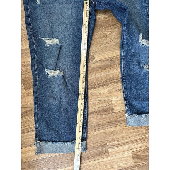 Forever21 Womens Ex Boyfriend Jeans Size 12 Distressed NWT Cropped Ankle - Picture 10 of 11